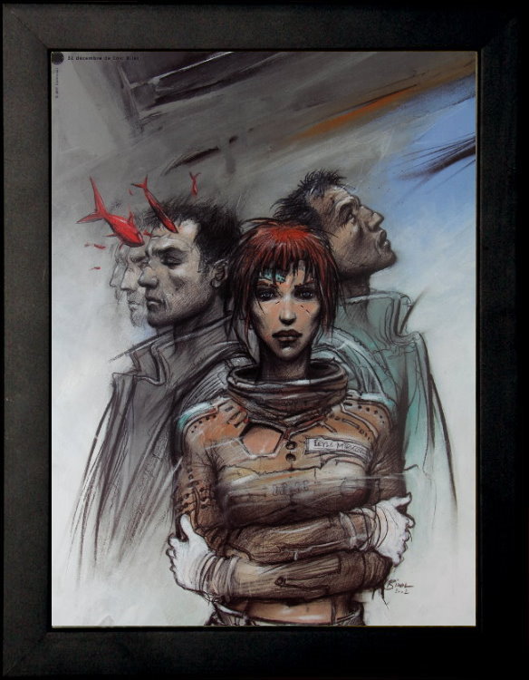 Enki BILAL - 32 Décembre - Framed print 18 x 24 cm - Framed Print