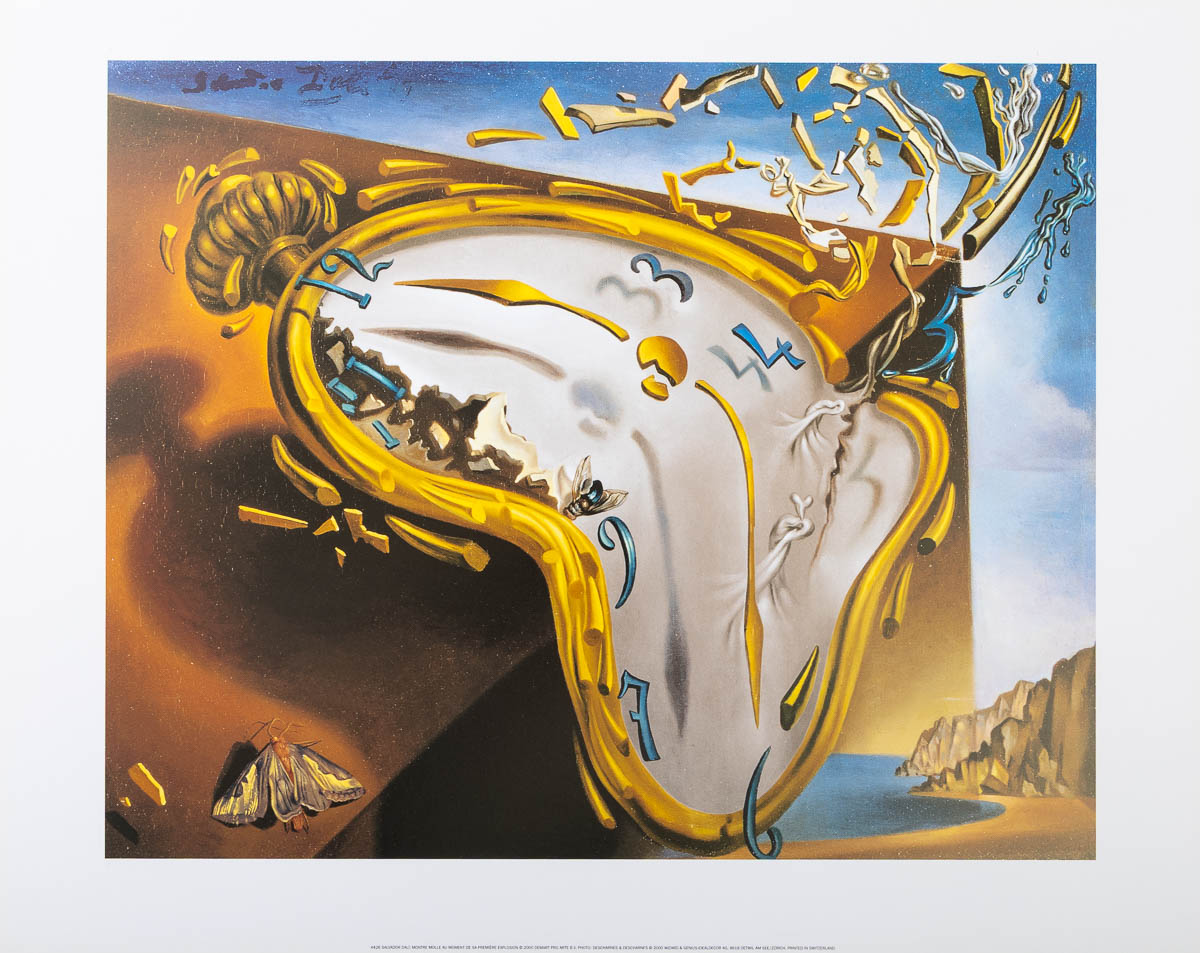 Art print of Salvador Dalí: The melting clock - Art print 50 x 40 cm