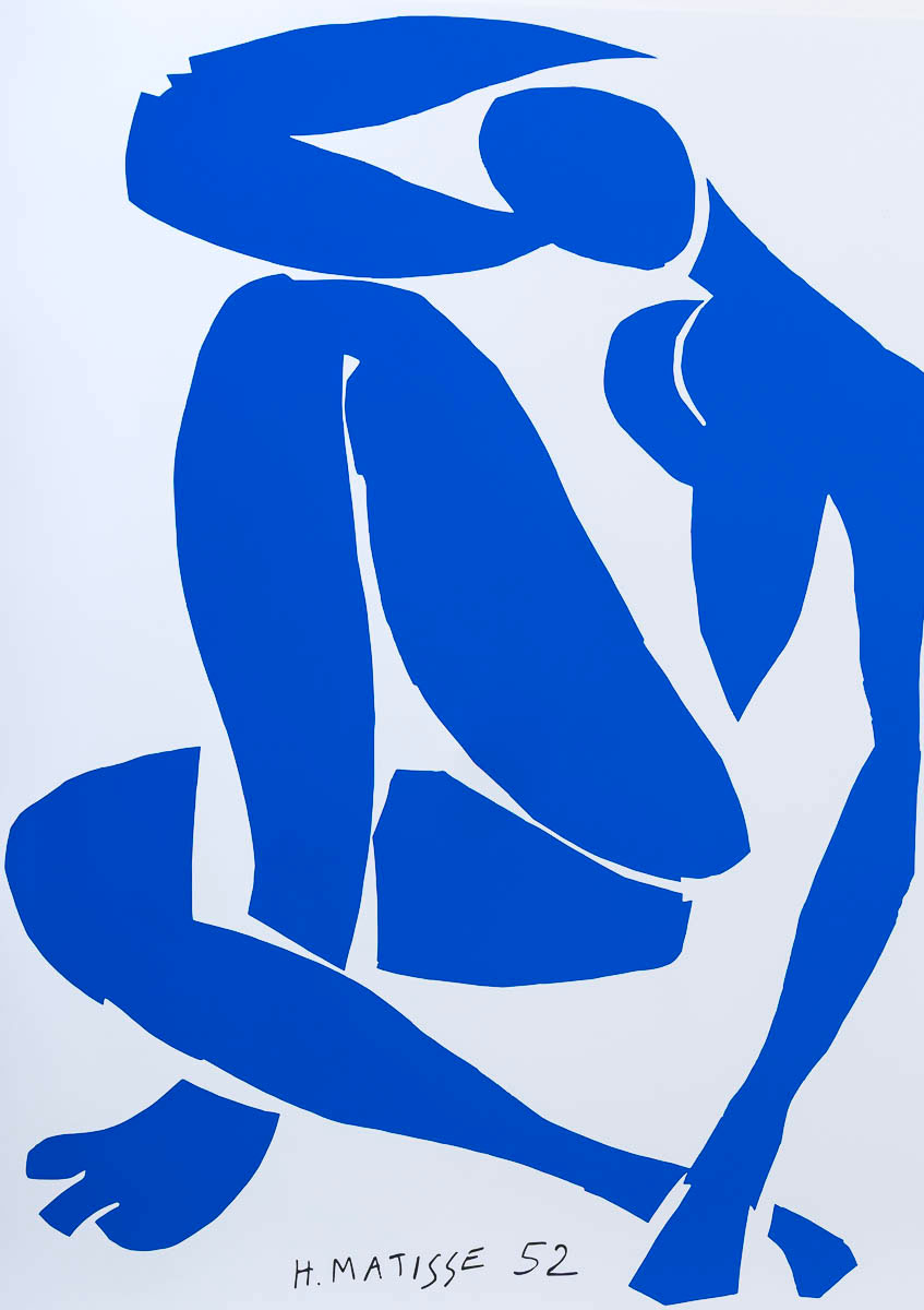 Póster de arte de Henri Matisse - El desnudo azul IV (1952) - 30 x 40 cm