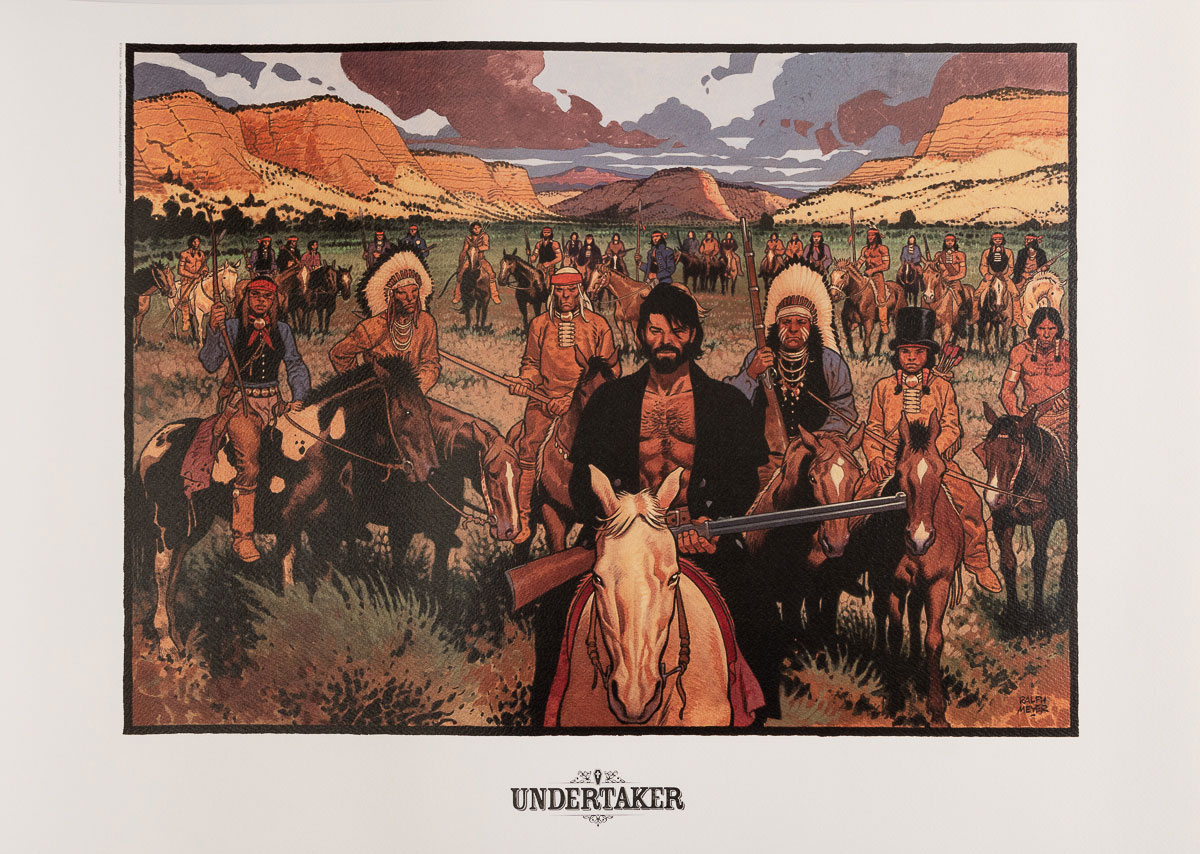 Affiche d’Art Ralph Meyer - Undertaker : Jonas et les Indiens - Affiche