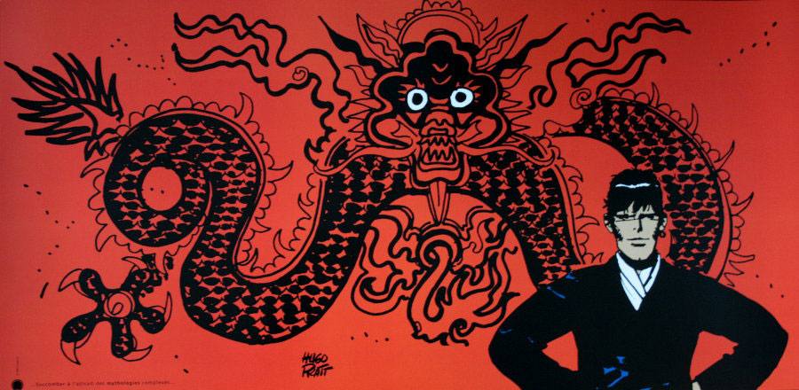 Affiche d’Art Hugo Pratt - Mythologies - Affiche 50 x 25 cm