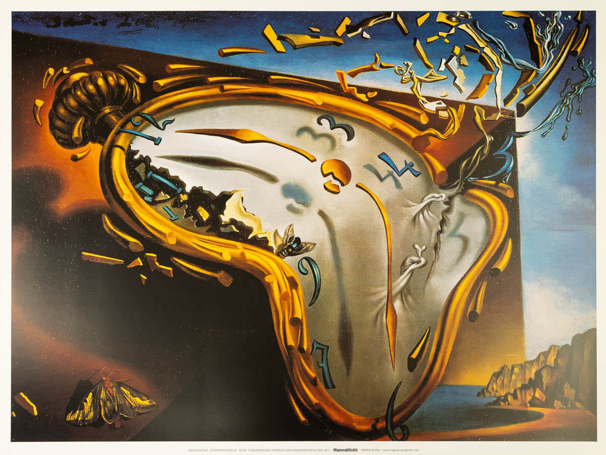 Art print of Salvador Dalí: The melting clock - Art print 80 x 60 cm