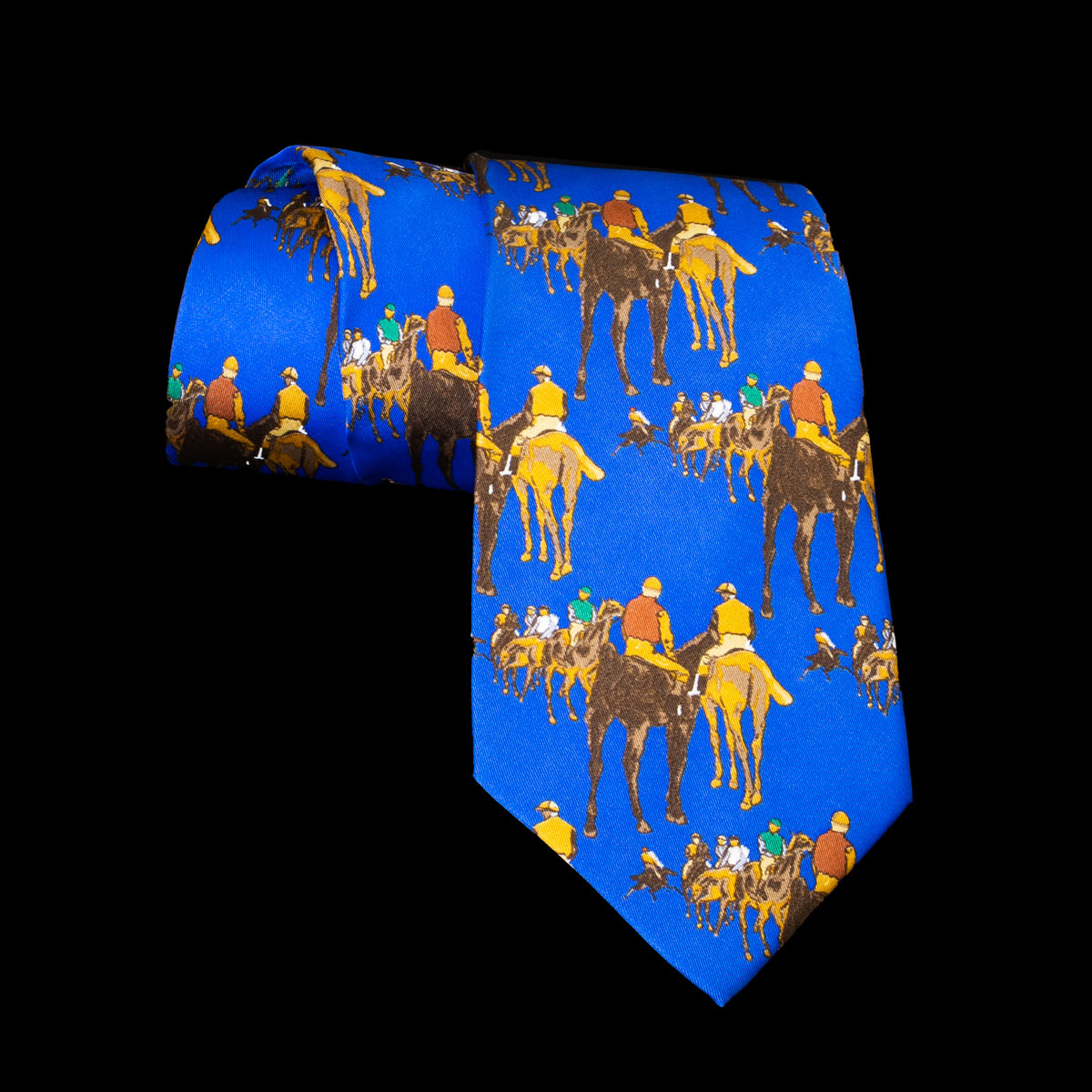 Silk Tie - DEGAS - Aux courses - Blue
