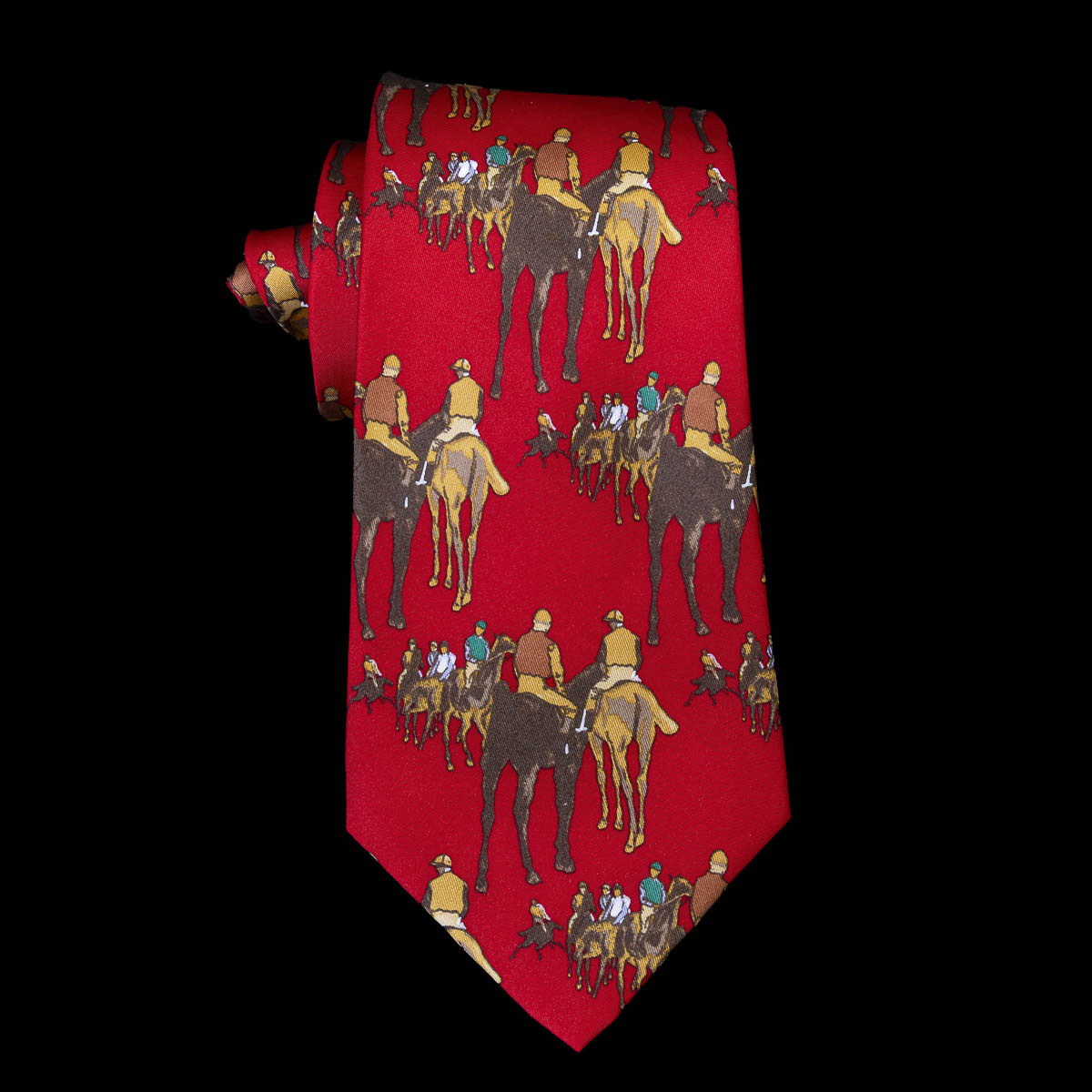 Silk Tie - DEGAS - Aux courses - Red