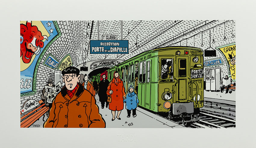 Stampa pigmentata di Jacques Tardi: Nestor Burma nel 9° arrondissement di Parigi - Stampa