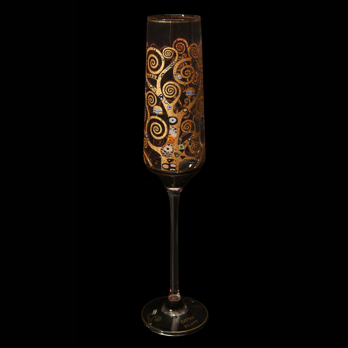Flûte à Champagne Gustav Klimt - L'arbre de vie - 26 cm / Ø : 4 cm