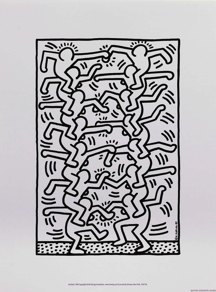 Art print Keith HARING : Untitled 1984 - 30 x 40 cm - 30 x 40 cm