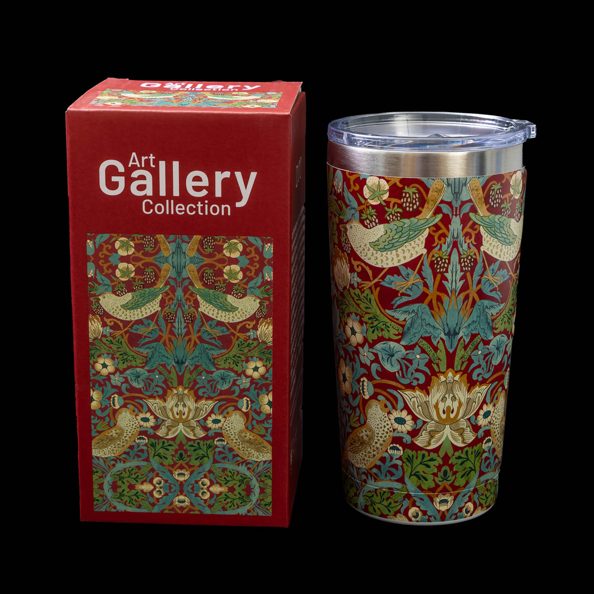 Mug isotherme William Morris : Strawberry Thief Red - 600 ml
