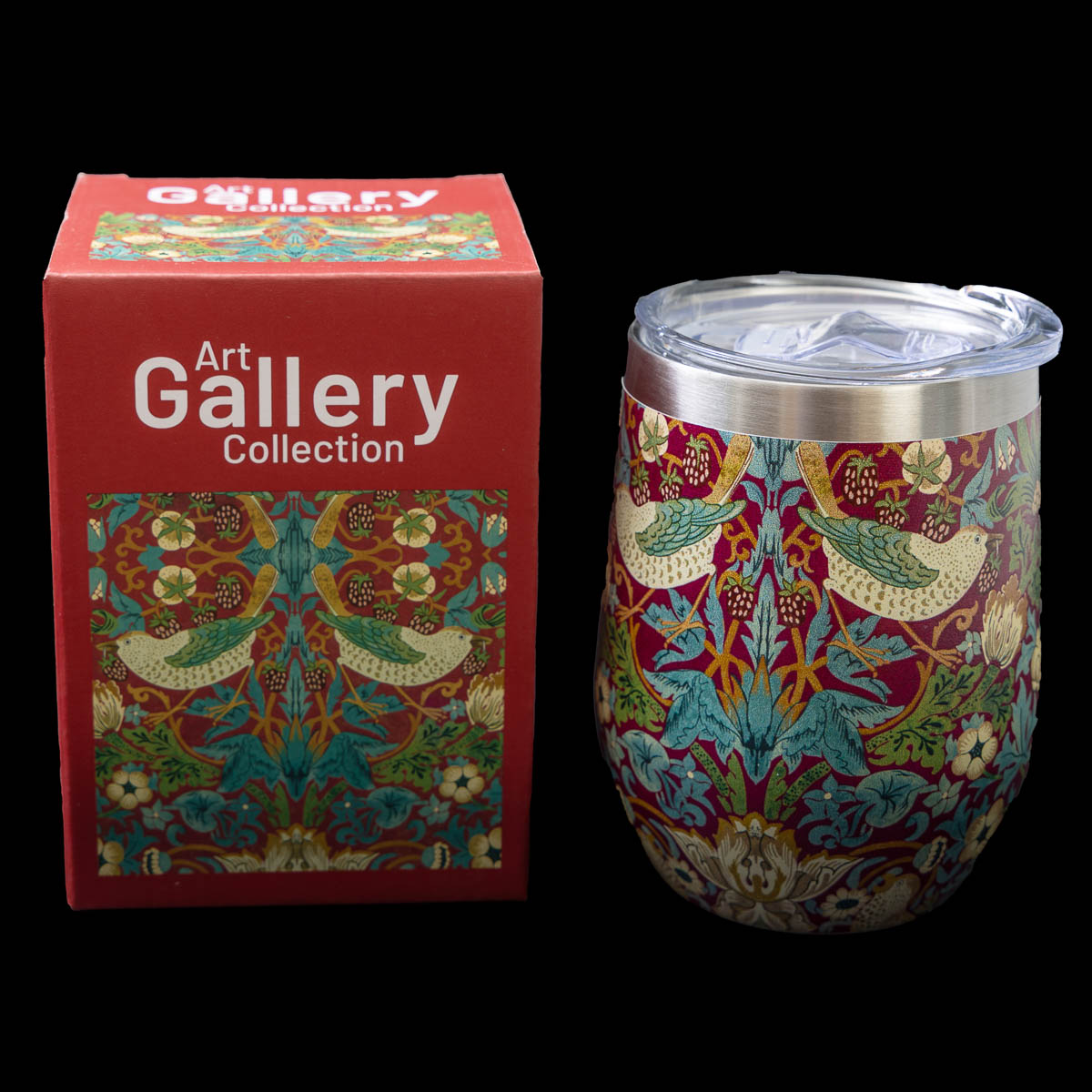 Mug isotherme William Morris : Strawberry Thief Red - 330 ml