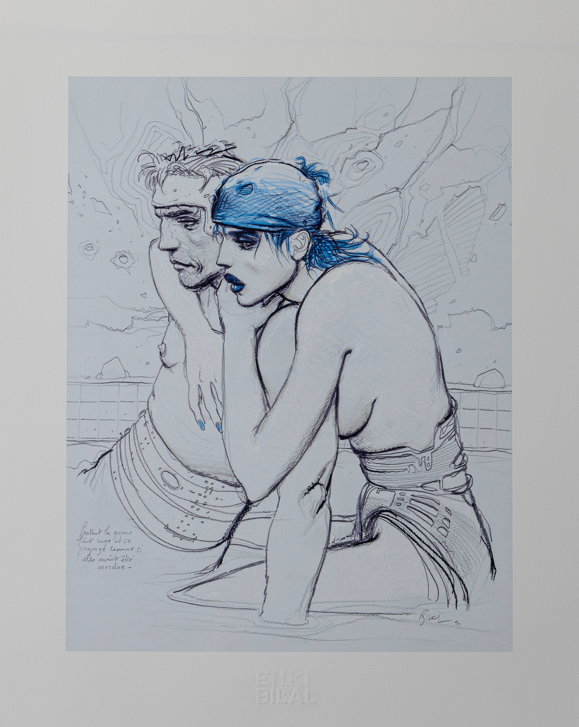 Stampa pigmentata Enki Bilal: Calque 3 - Stampa