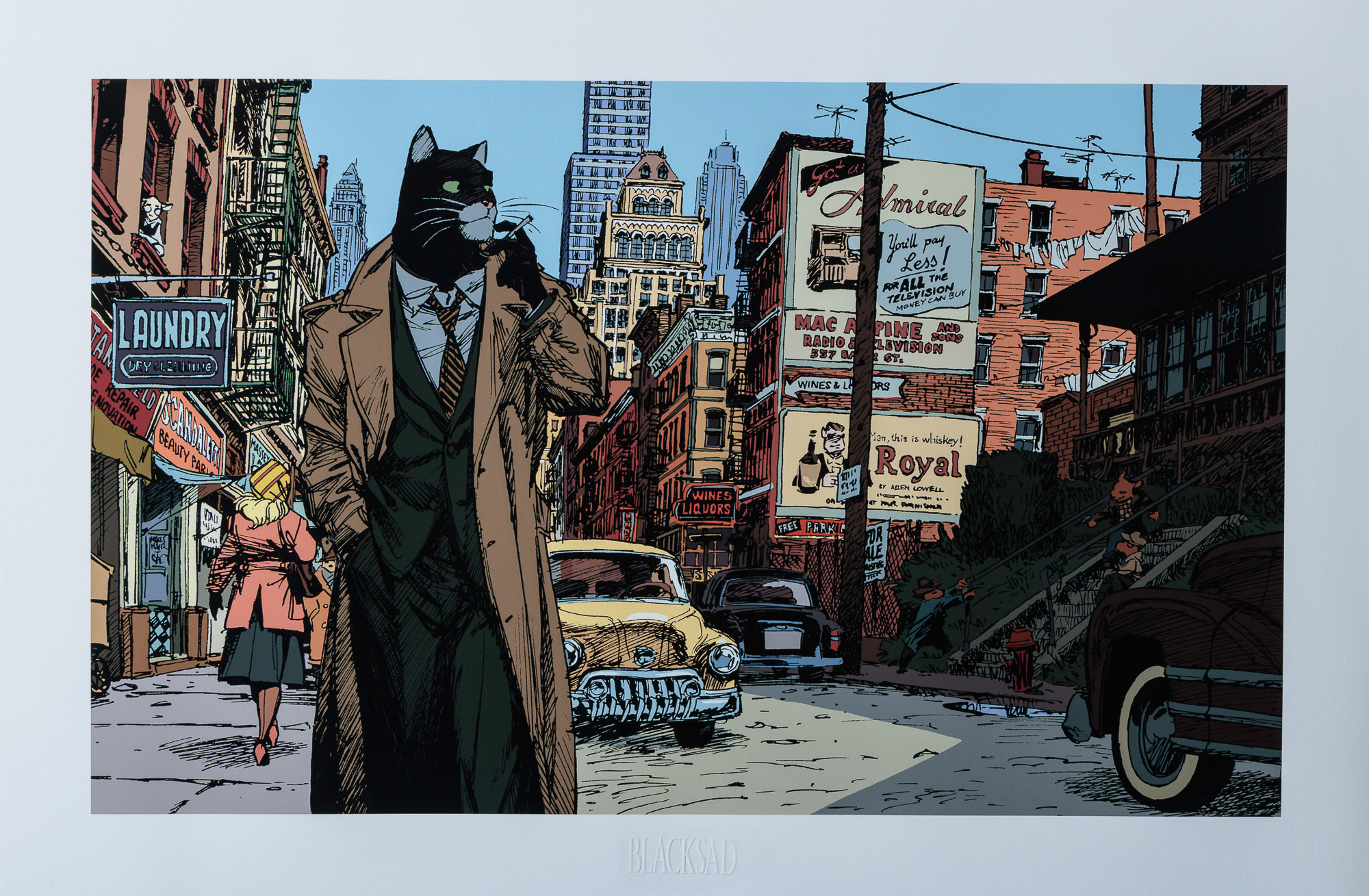Estampa pigmentaria de Guarnido: Blacksad New York - Estampa