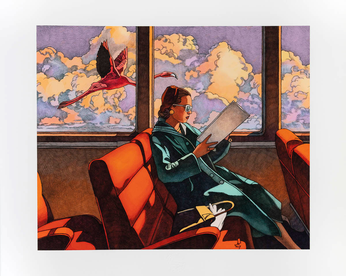 Stampa pigmentaria Miles Hyman - Etonnants Voyageurs (2023) - Stampa