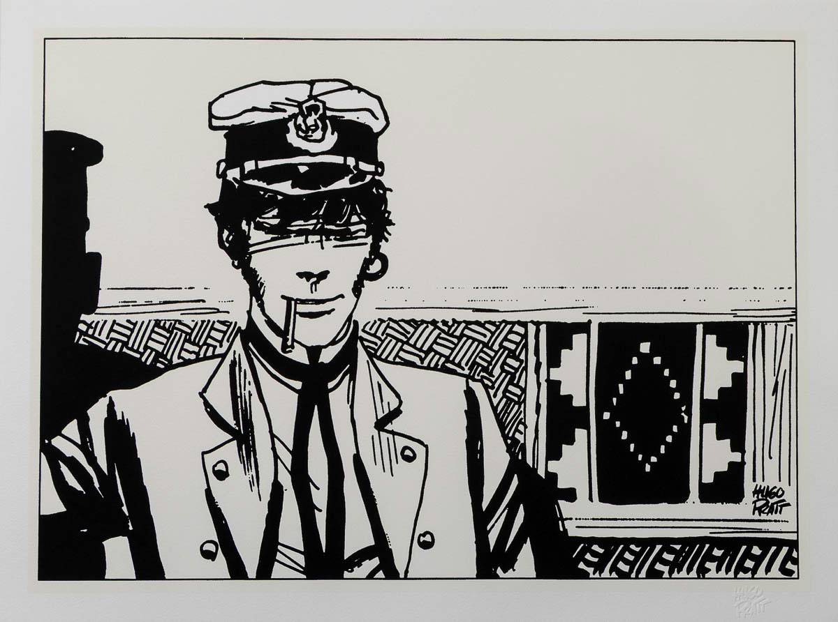 Serigrafia Hugo Pratt - Corto Maltese, Sotto il segno - Serigrafia