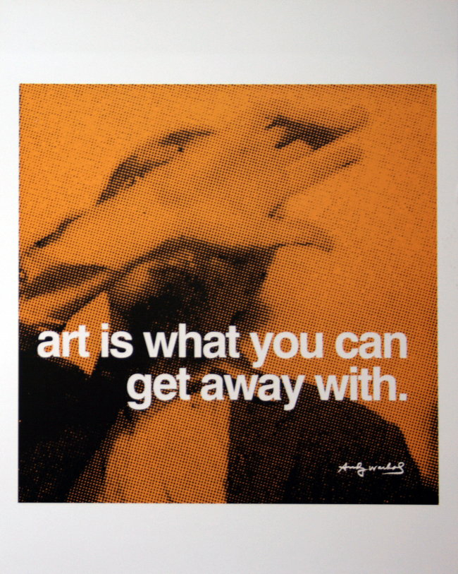 Stampa d’Arte WARHOL - Art is what you can get away with - 28 x 36 cm
