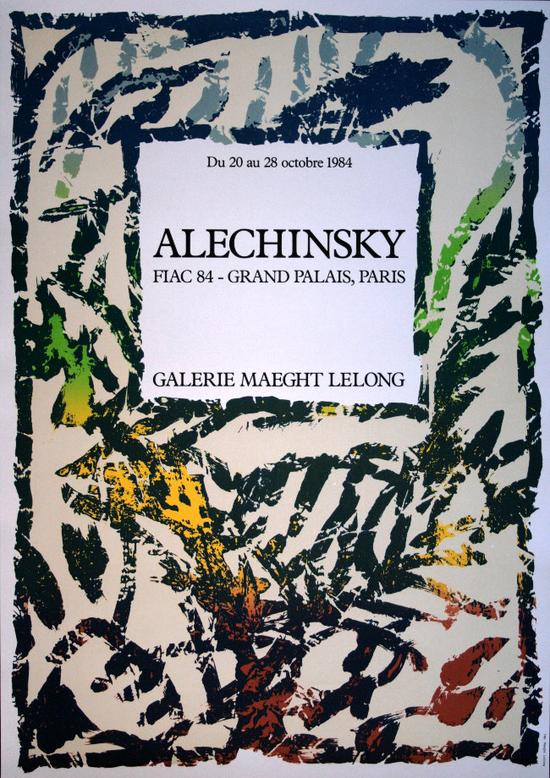 Pierre ALECHINSKY : Original lithograph of 1984 : Fiac 1984