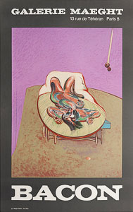 Lithographie Francis Bacon - Personnage couché, 1966