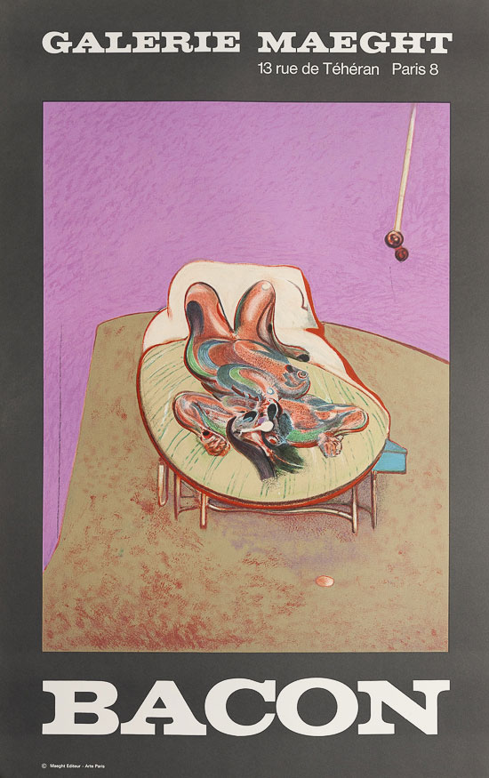 Francis Bacon Original Lithograph : Personnage couch, 1966