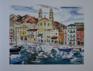  Yves BRAYER : Lithographie originale : Le vieux port de Bastia