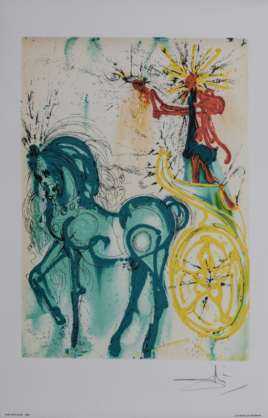 Litografía Salvador Dali : El Caballo de Triunfo