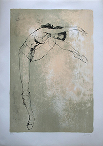Lithographie Jean Jansem - Danseuse 1