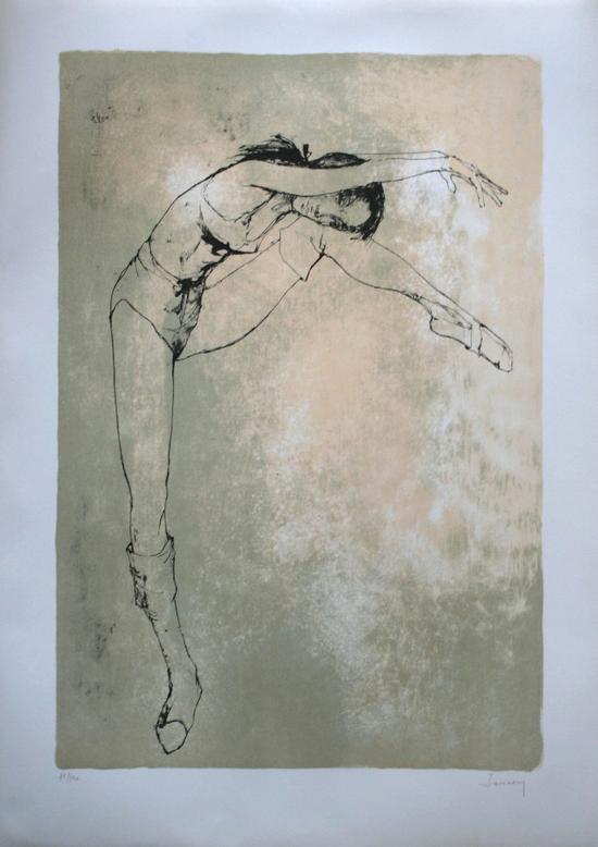 Jean JANSEM : lithographie originale signe et numrote au crayon : Danseuse 1