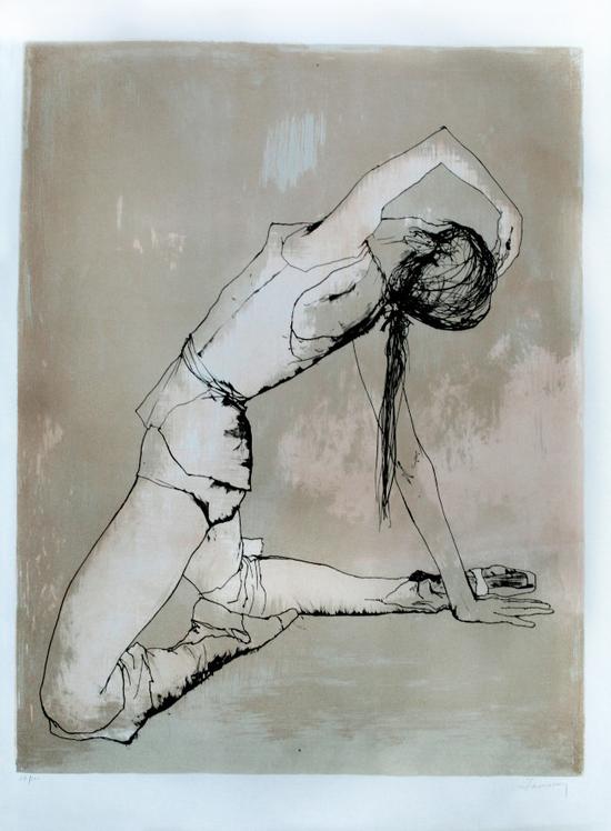 Jean JANSEM : lithographie originale signe et numrote au crayon : Danseuse 2