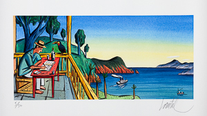 Jacques De Loustal Signed Fine Art Pigment Print, Paris-Valparaiso
