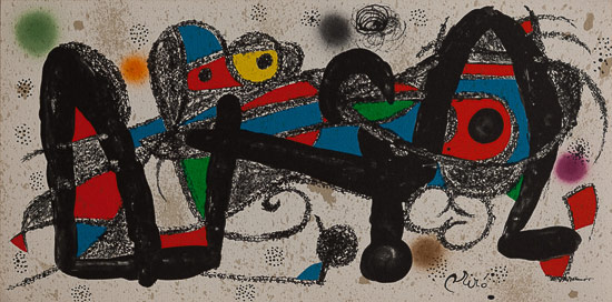 Joan Miro original lithograph : Escultor