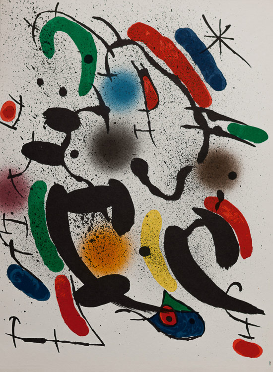 Lithographie originale Joan Miro : Original Lithograph VI (1972)