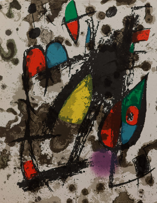 Litografia originale Joan Miro : Original Lithograph XII (1975)