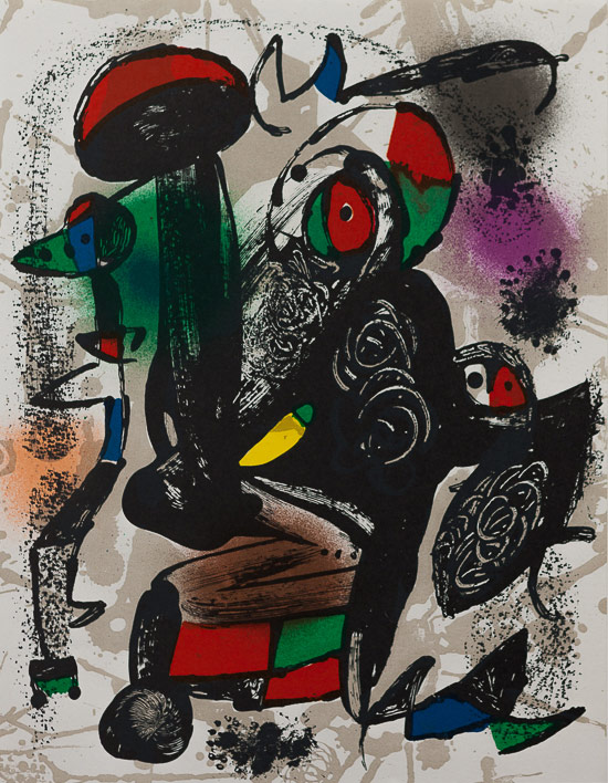 Lithographie originale Joan Miro : Original Lithograph III (1981)