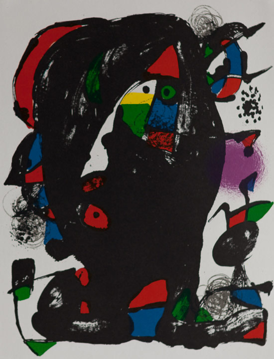 Joan Miro original lithograph : Original Lithograph IV (1981)