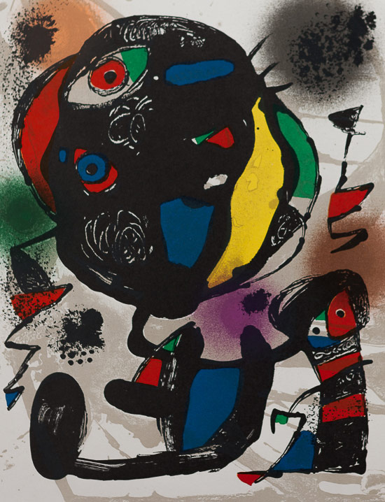Lithographie originale Joan Miro : Original Lithograph V (1981)