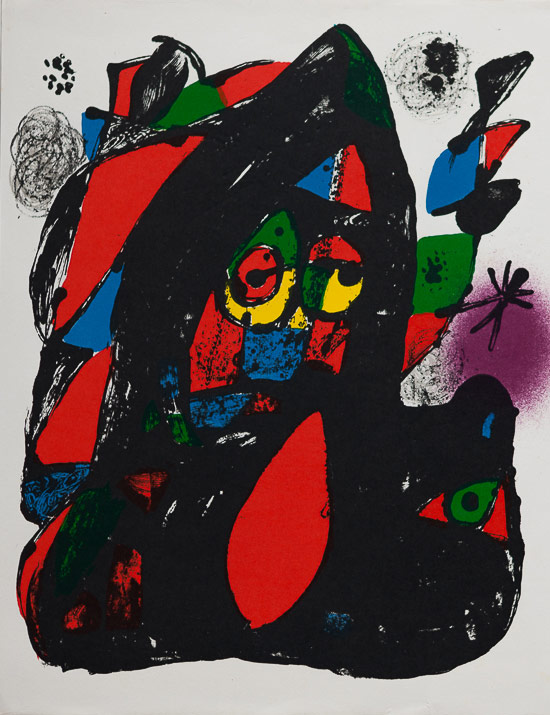 Litografia originale Joan Miro : Original Lithograph VI (1981)