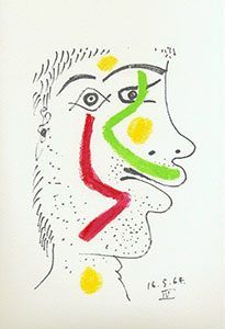 Litografia Pablo Picasso, le goût du bonheur, Carnet I - Planche 10