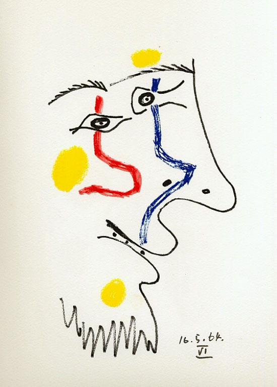 Litografia Pablo Picasso : Le Got du bonheur, Carnet I - Planche 12
