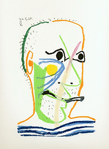 Litografia Pablo Picasso, le goût du bonheur, Carnet I - Planche 18
