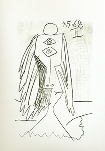 Litografia Pablo Picasso, le goût du bonheur, Carnet I - Planche 04