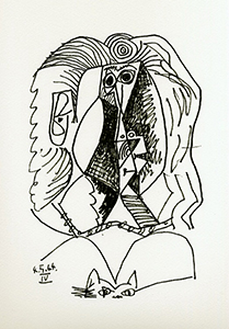 Litografia Pablo Picasso, le goût du bonheur, Carnet I - Planche 06