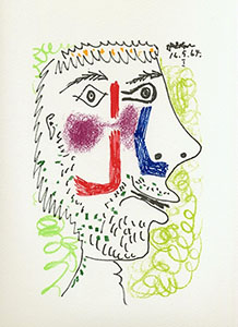Lithographie Pablo Picasso, le goût du bonheur, Carnet I - Planche 07