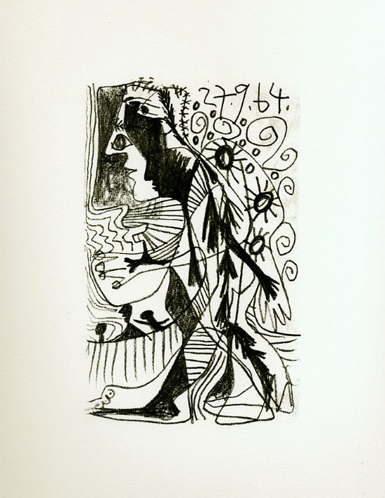 Lithographie de Pablo Picasso : Le Got du bonheur, Carnet II - Planche 13