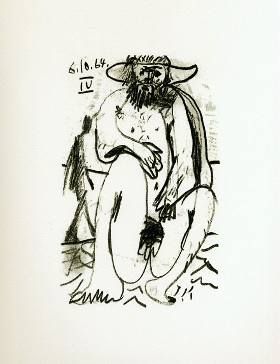Litografa de Pablo Picasso - Le Got du bonheur, Carnet II - Planche 21