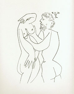Litografia Pablo Picasso, le goût du bonheur, Carnet III - Planche 10