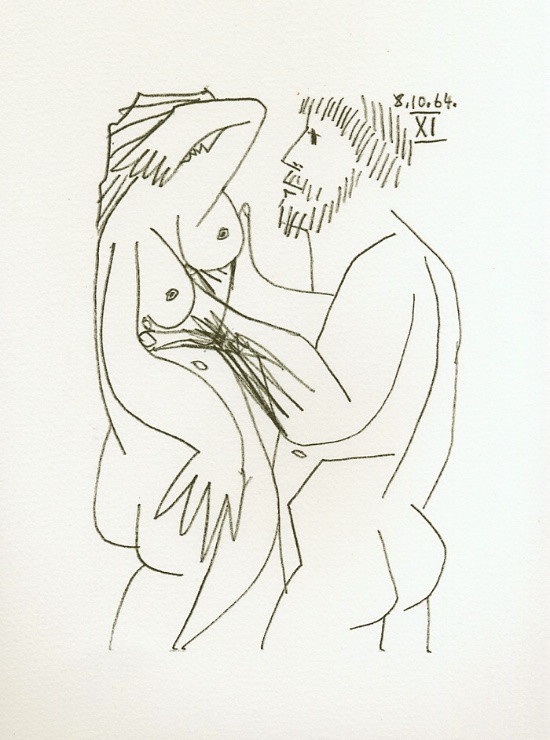Litografa de Pablo Picasso - Le Got du bonheur, Carnet III - Planche 11