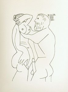 Litografia Pablo Picasso, le goût du bonheur, Carnet III - Planche 12