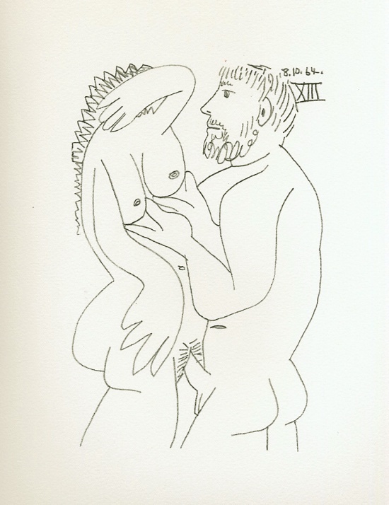 Litografia Pablo Picasso : Le Got du bonheur, Carnet III - Planche 13