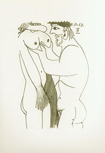 Litografia Pablo Picasso, le goût du bonheur, Carnet III - Planche 02