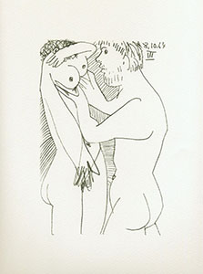 Lithographie Pablo Picasso, le goût du bonheur, Carnet III - Planche 03