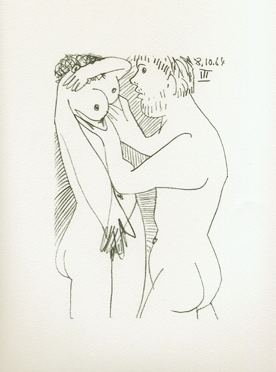 Litografa de Pablo Picasso - Le Got du bonheur, Carnet III - Planche 03