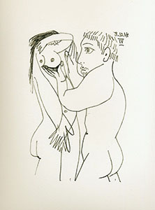 Lithographie Pablo Picasso, le goût du bonheur, Carnet III - Planche 04